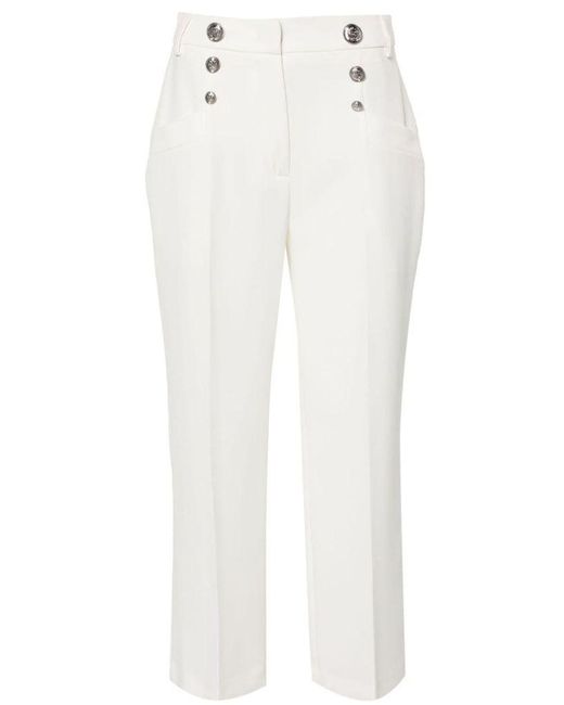 | Pantaloni sartoriali a vita media con bottoni | female | BIANCO | 42 di Liu Jo in White