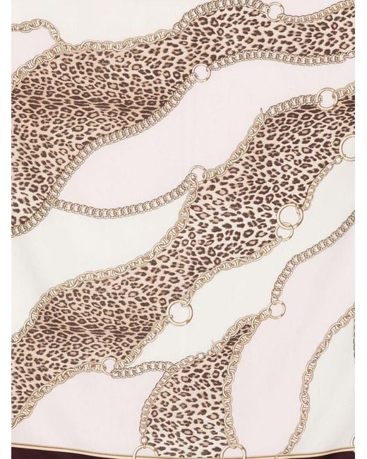 Liu Jo Metallic Leopard-Print Scarf