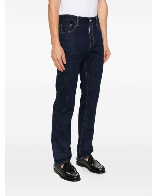 DSquared² Blue Straight Jeans for men