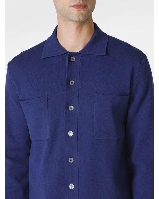 | Cardigan in cotone con tasche frontali | male | BLU | XL di Daniele Fiesoli in Blue da Uomo