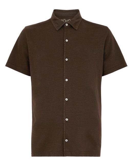 Camicia 'Nassau' A Maniche Corte di Bl'ker in Brown da Uomo