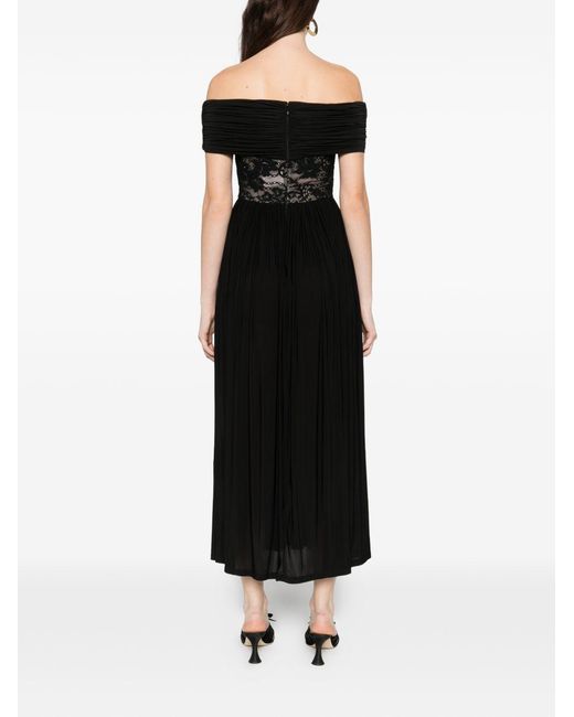 Abito Lungo Off-Shoulder Rebellion di Zimmermann in Black
