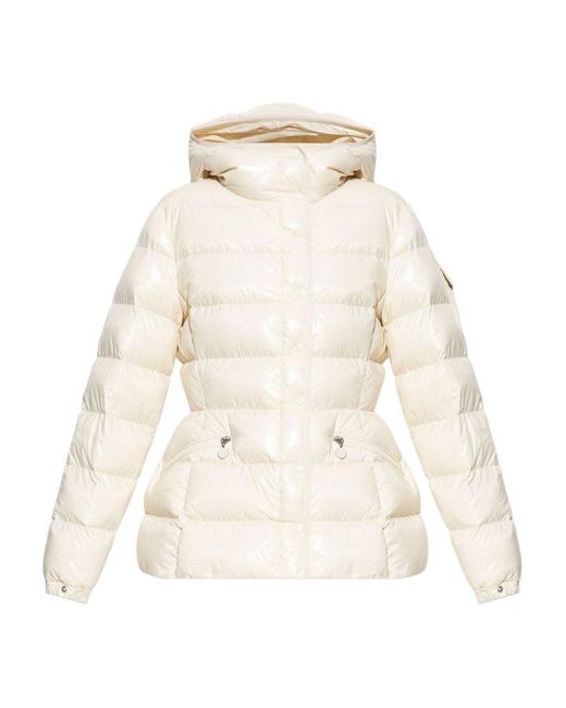 Moncler Natural Cream 'Barante' Down Jacket With Hood
