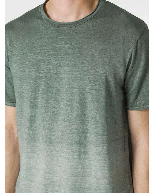 | T-shirt effetto sfumato in lino | male | VERDE | S di Daniele Fiesoli in Green da Uomo