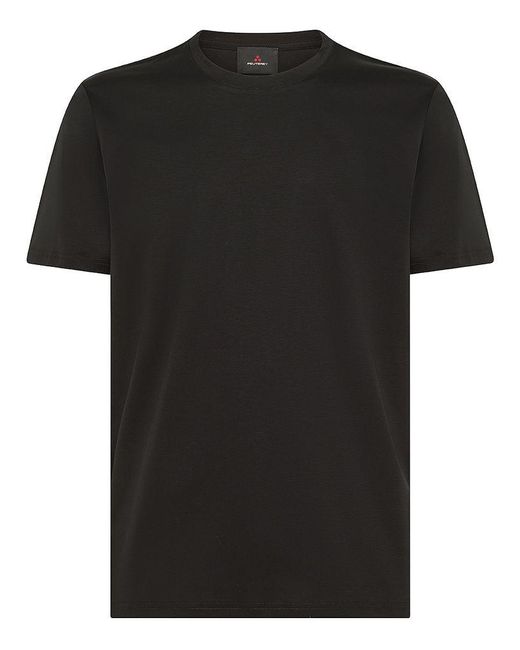 | T-shirt in cotone con logo ricamato | male | NERO | XL di Peuterey in Black da Uomo