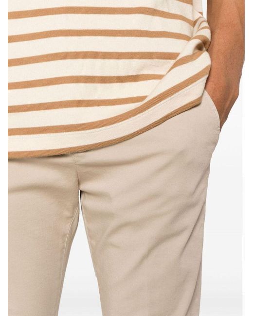 | Pantaloni chino affusolati a vita bassa in cotone | male | BEIGE | 38 di Dondup in Natural da Uomo