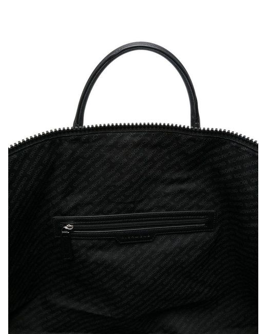 Borsa Tote Nera Con Logo Bianco E Tracolla di John Richmond in Black da Uomo