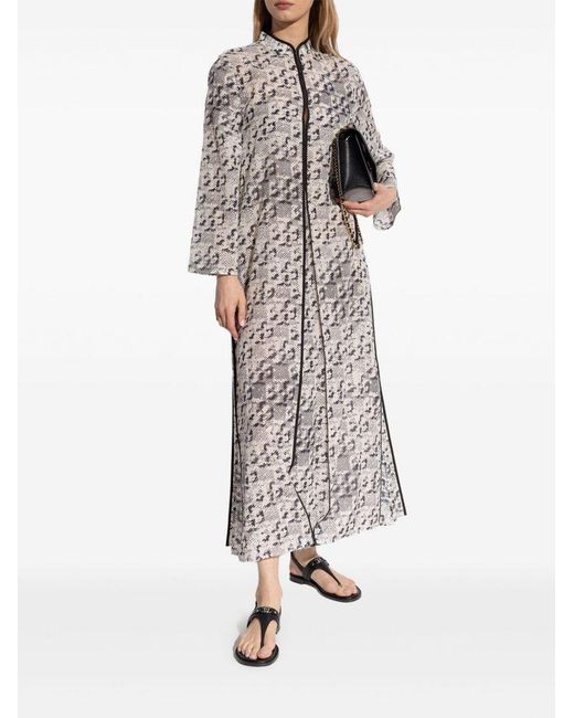 ダウンジャケット・コート Tory Burch Silk Blend Long Caftan With High Collar Tory Burch Silk Blend Caftan With High Collar | THE LIST