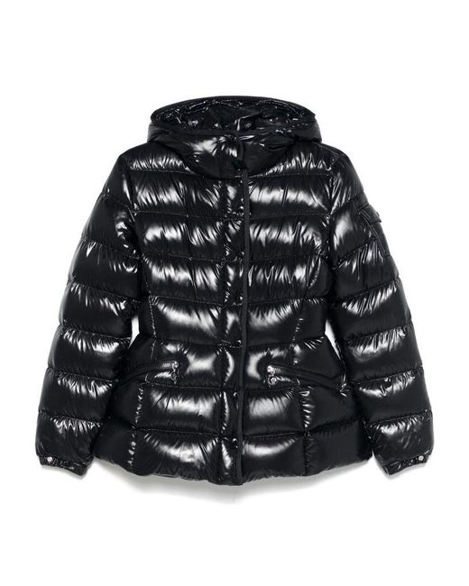 Moncler Black Glossy 'Barante' Down Jacket With Hood