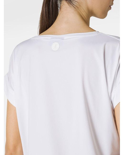 | T-shirt Victoria in cotone con logo ricamato sul retro | female | BIANCO | 4 di Save The Duck in White