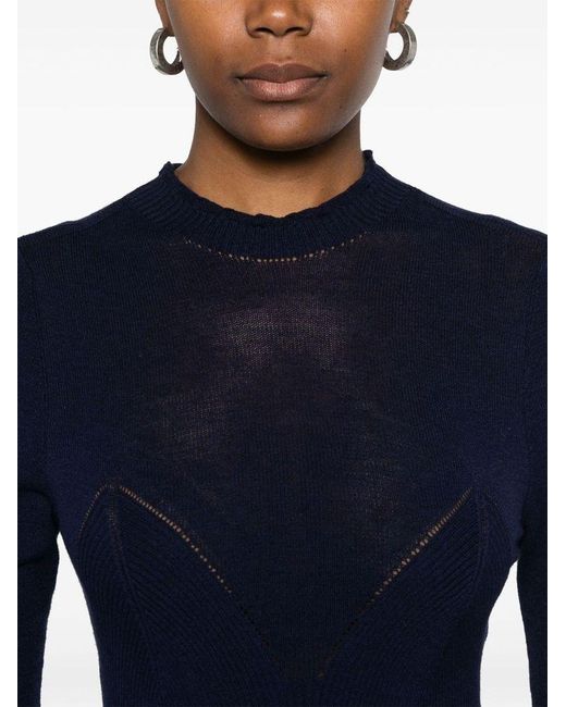 Maglia Con Maniche A Mezza Lunghezza di Twinset in Blue