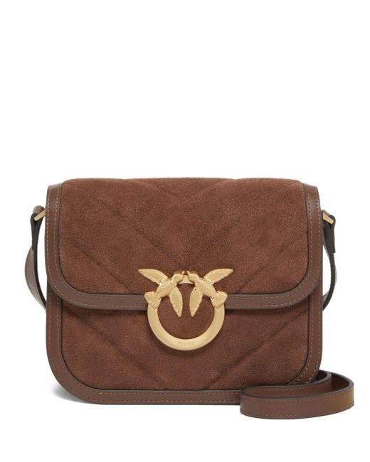 Borsa Trapuntata Mini di Pinko in Brown