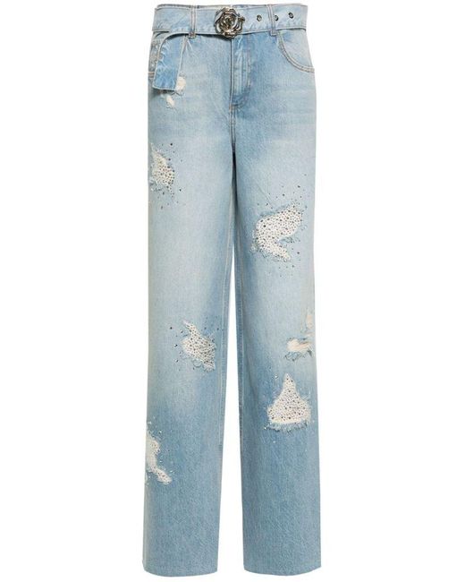 | Jeans dettaglio strass | female | BLU | 28 di Blugirl Blumarine in Blue