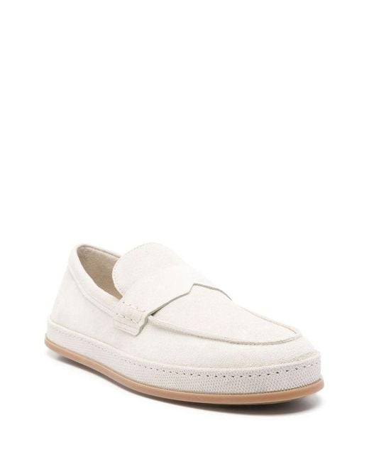 Hogan White Moccasins for men