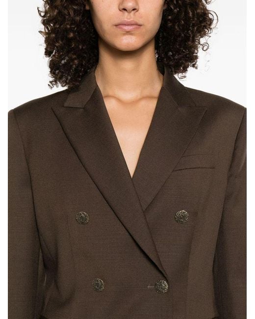 Dondup Brown Double-Breasted Jacket