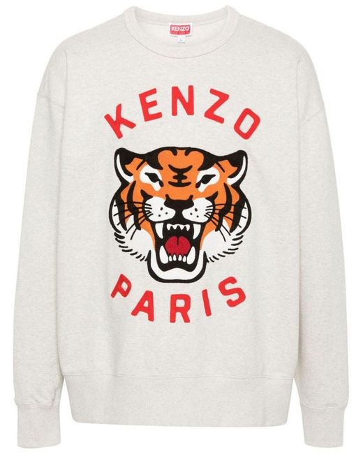 KENZO Gray Lucky Tiger Sweatshirt