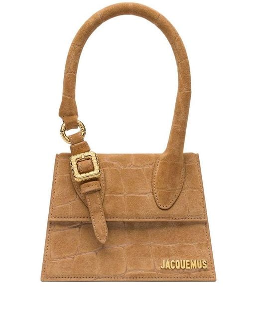 Jacquemus Brown 'The Medium Chiquito With Buckle' Camel Handle Bag