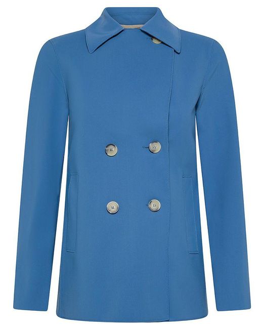 | Cappotto corto doppiopetto con tasche | female | BLU | 42 di Harris Wharf London in Blue