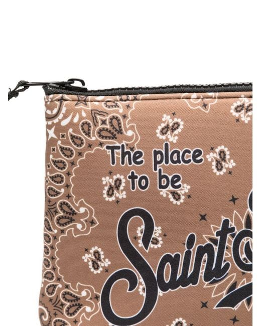 Pochette Aline Marrone Con Stampa Paisley di Mc2 Saint Barth in Gray