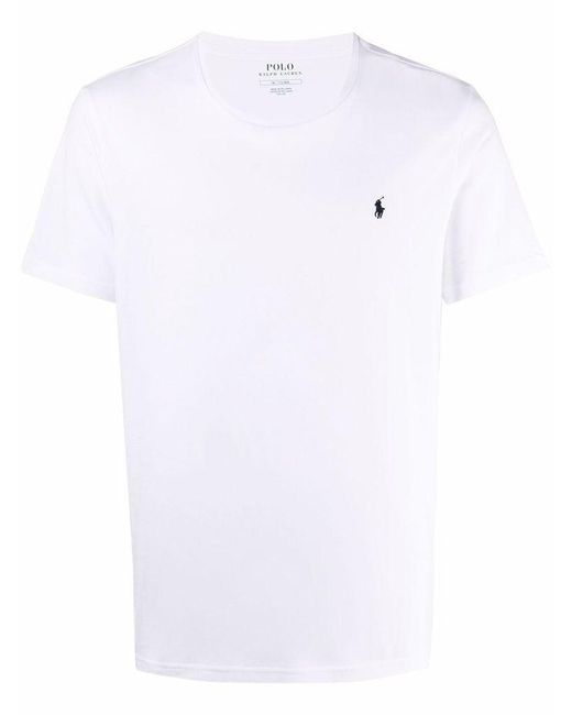 | T-shirt in cotone con logo ricamato | male | BIANCO | XL di Polo Ralph Lauren in White da Uomo