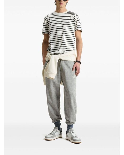 T-Shirt A Righe di Woolrich in White da Uomo