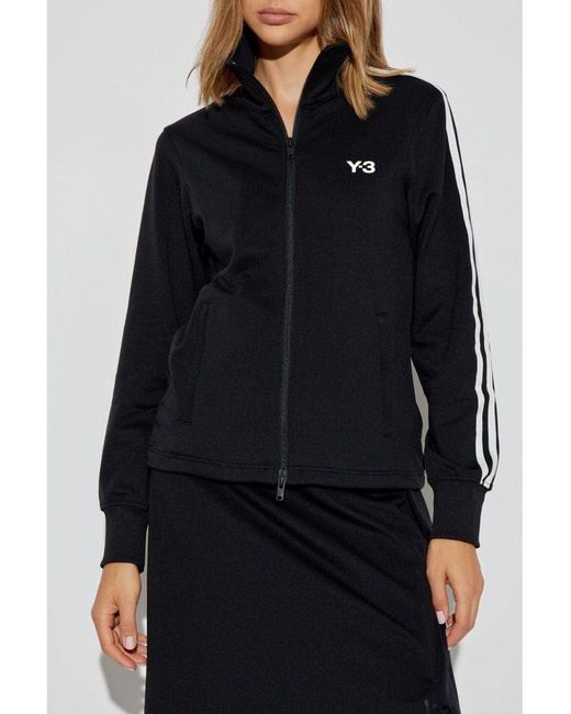 Felpa Nera Con Chiusura A Zip di Y-3 in Blue