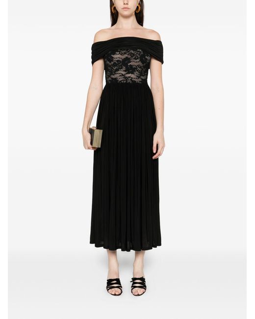 Abito Lungo Off-Shoulder Rebellion di Zimmermann in Black