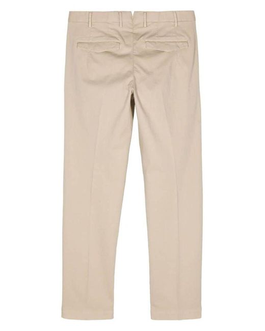 | Pantaloni dritti in cotone stetch con piega stirata | male | BEIGE | 52 di PT Torino in Natural da Uomo