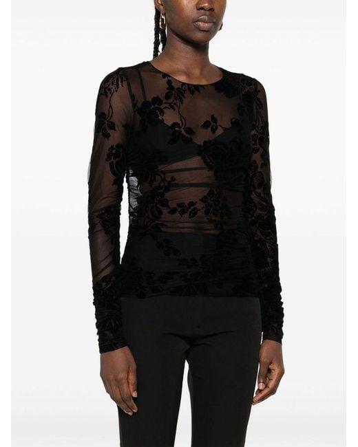 Pinko Black 'Puzzle' Long-Sleeved Top