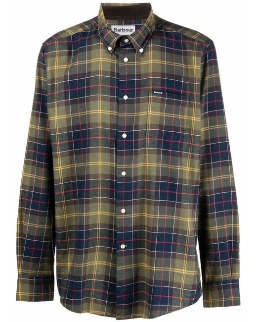 Barbour Blue 'Fortrose' Shirt With Tartan Pattern for men