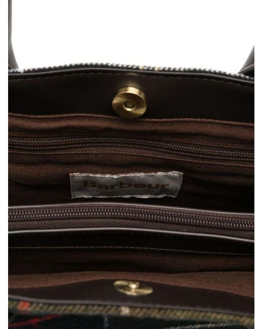Borsa Tote Tartan'Barrhill' di Barbour in Black