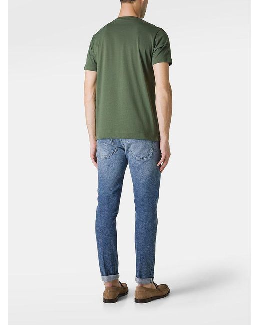 | T-shirt girocollo a maniche corte in cotone | male | VERDE | XL di Daniele Fiesoli in Green da Uomo