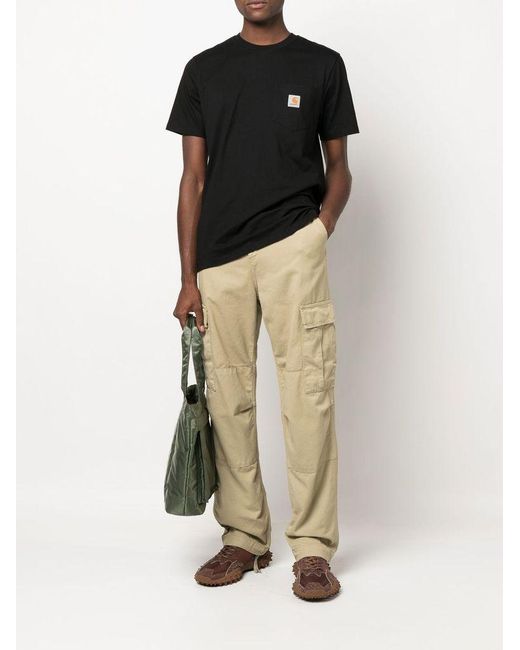 Carhartt Black Pocket Logo-Patch T-Shirt for men