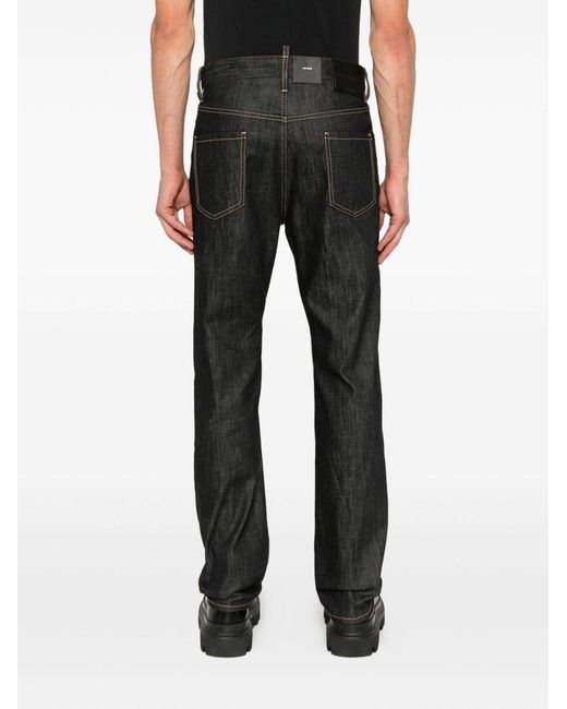 DSquared² Gray Cotton Jeans With Contrast Stitching for men