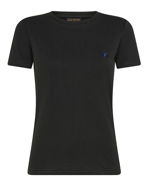 | T-shirt Annabeth in cotone con logo ricamato | female | NERO | 5 di Save The Duck in Black