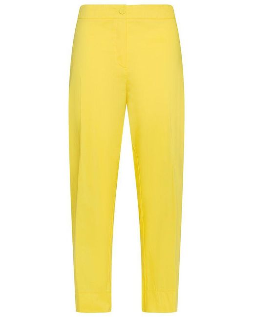 | Pantaloni Artello in cotone linea Capri | female | GIALLO | 23 di Marina Rinaldi in Yellow