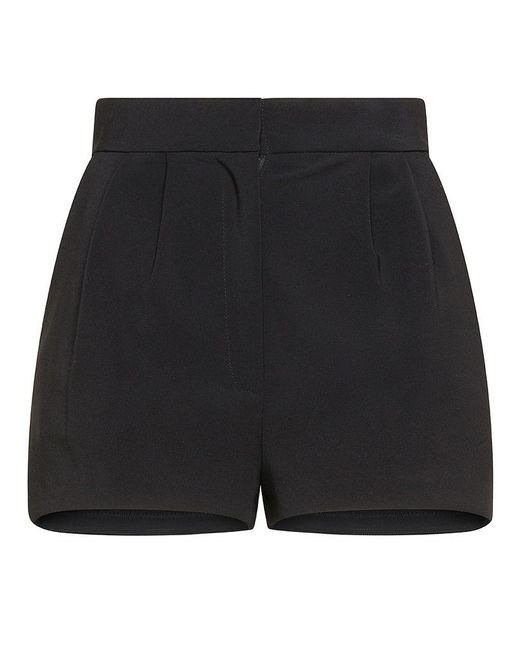 | Shorts elasticizzati con pieghe frontali | female | NERO | 42 di Elisabetta Franchi in Black