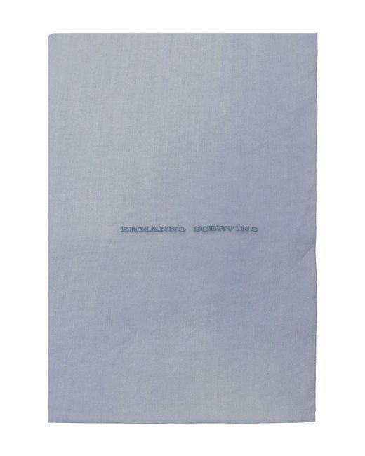 Sciarpa Con Ricamo di Ermanno Scervino in Blue