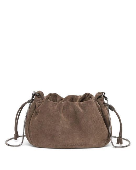 Borsa A Spalla di Brunello Cucinelli in Brown