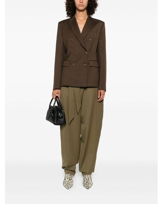 Dondup Brown Double-Breasted Jacket