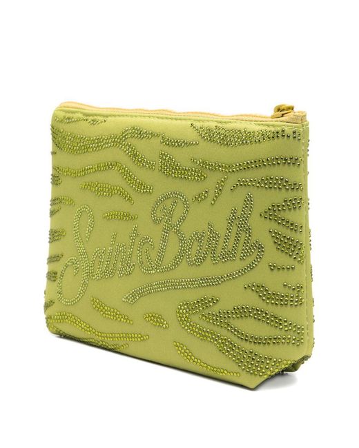 Pochette Aline Strass Verde Acido di Mc2 Saint Barth in Green
