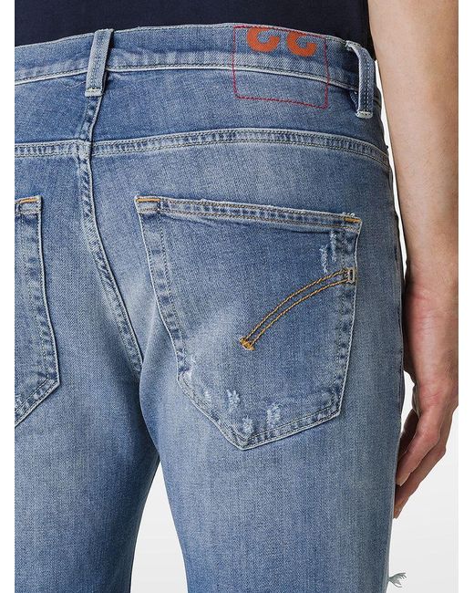 | Jeans Brighton in cotone carrot fit | male | BLU | 36 di Dondup in Blue da Uomo