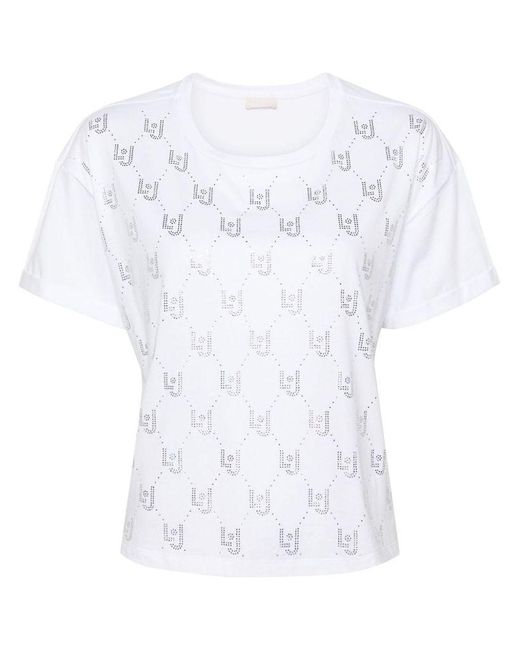 | T-shirt con strass | female | BIANCO | L di Liu Jo in White