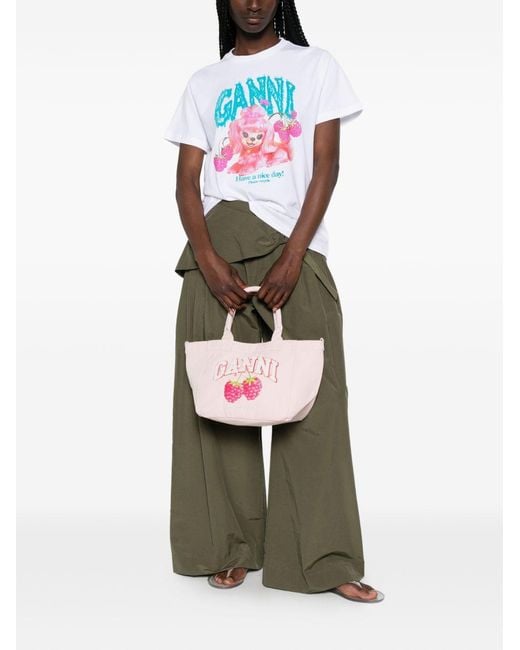 Tote Bag Piccola di Ganni in Pink