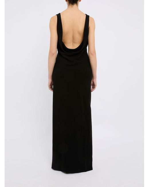 【Max Mara】Long cady dress Max Mara Cady Long Dress in Black | Lyst