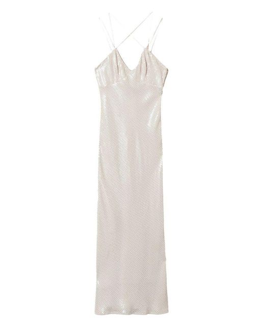 Abito Midi Con Paillettes di Twinset in White