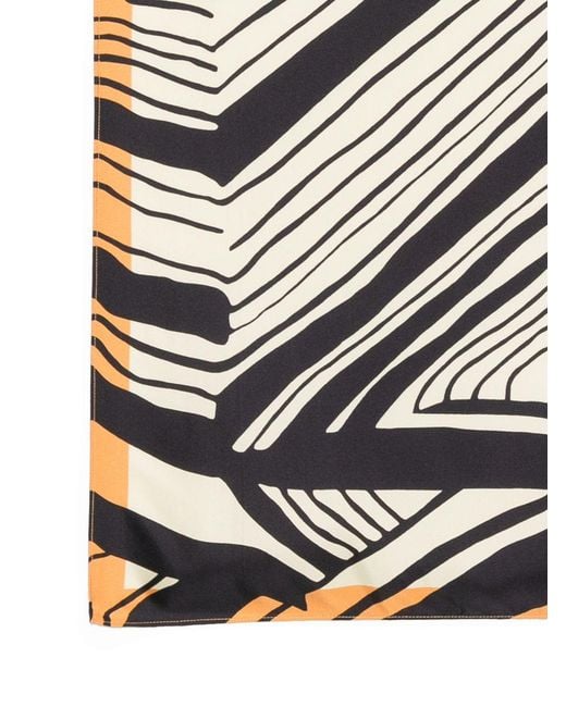Foulard Con Stampa Astratta di Raquel Diniz in Black