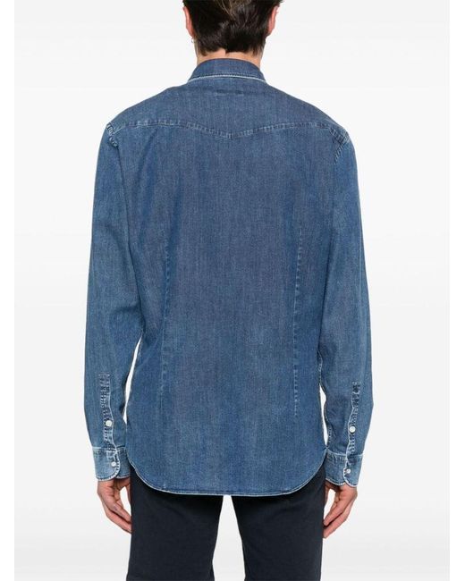 | Camicia stile western | male | BLU | XL di Dondup in Blue da Uomo