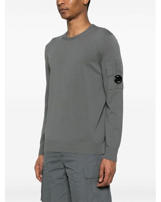 Maglione Con Applicazione di C P Company in Gray da Uomo
