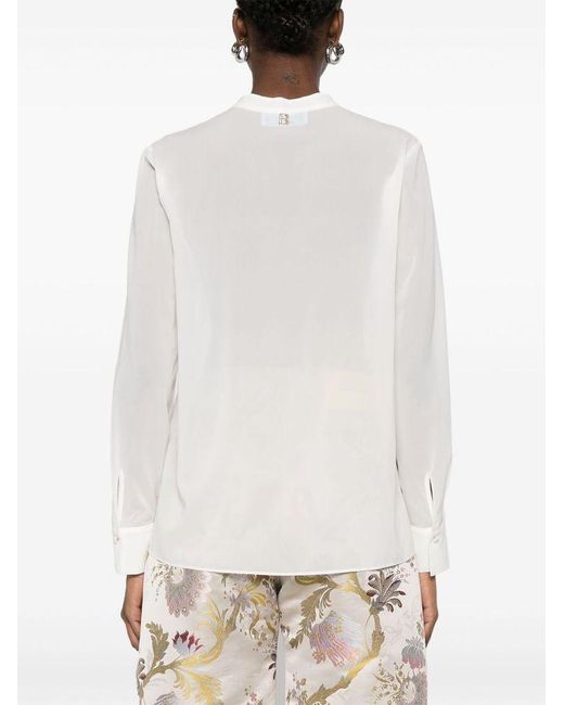 Blugirl Blumarine White Semi Trasparent Blouse